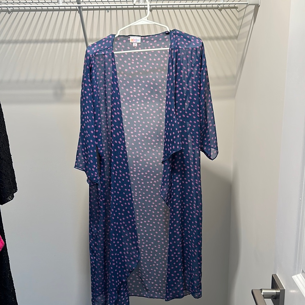 Lularoe kimono size m navy blue
